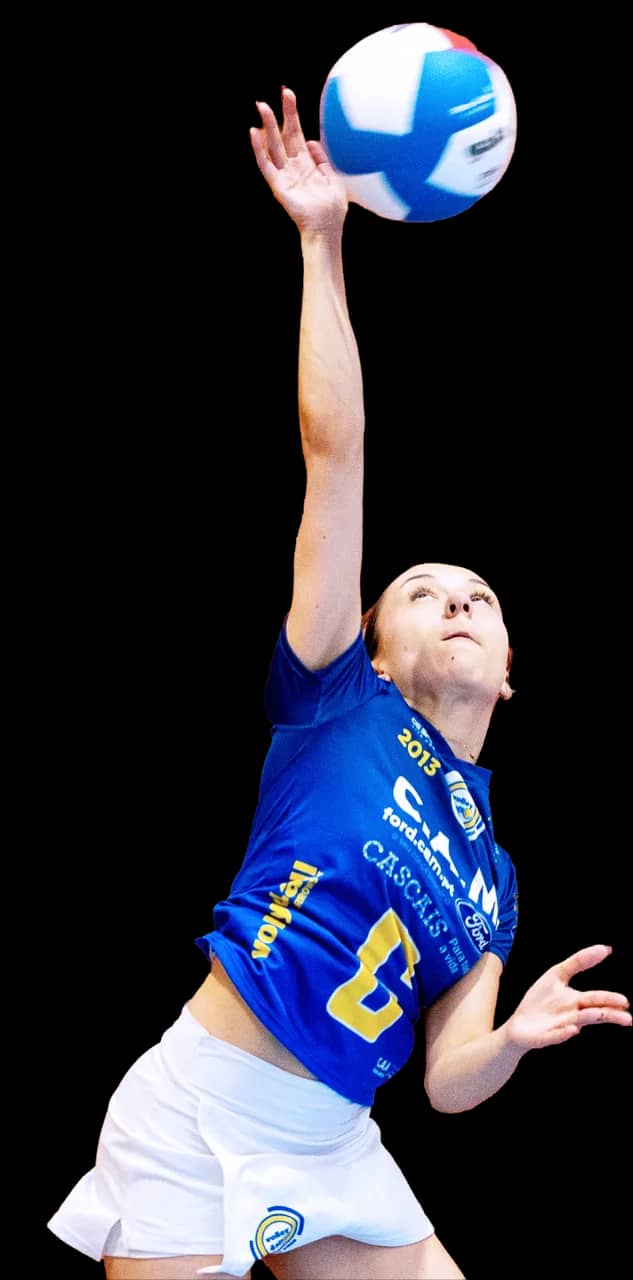Jugador de voleibol en acción
